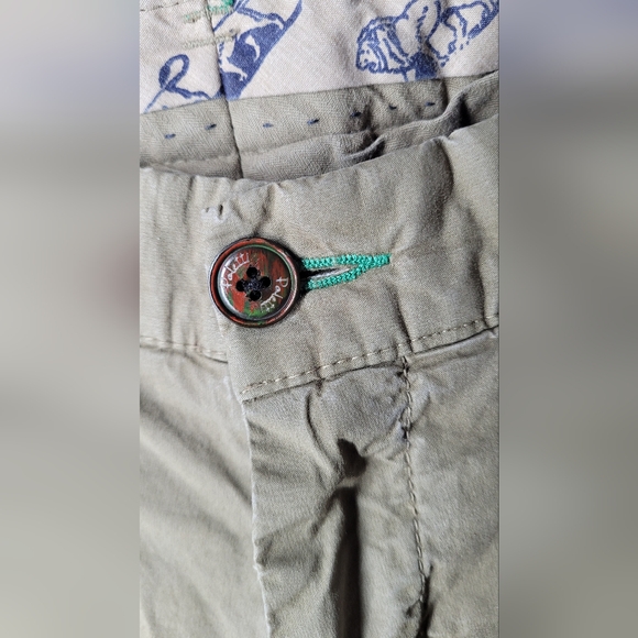 Poletti khaki cotton trousers - slim fit vintage sz 32 - Picture 2 of 13